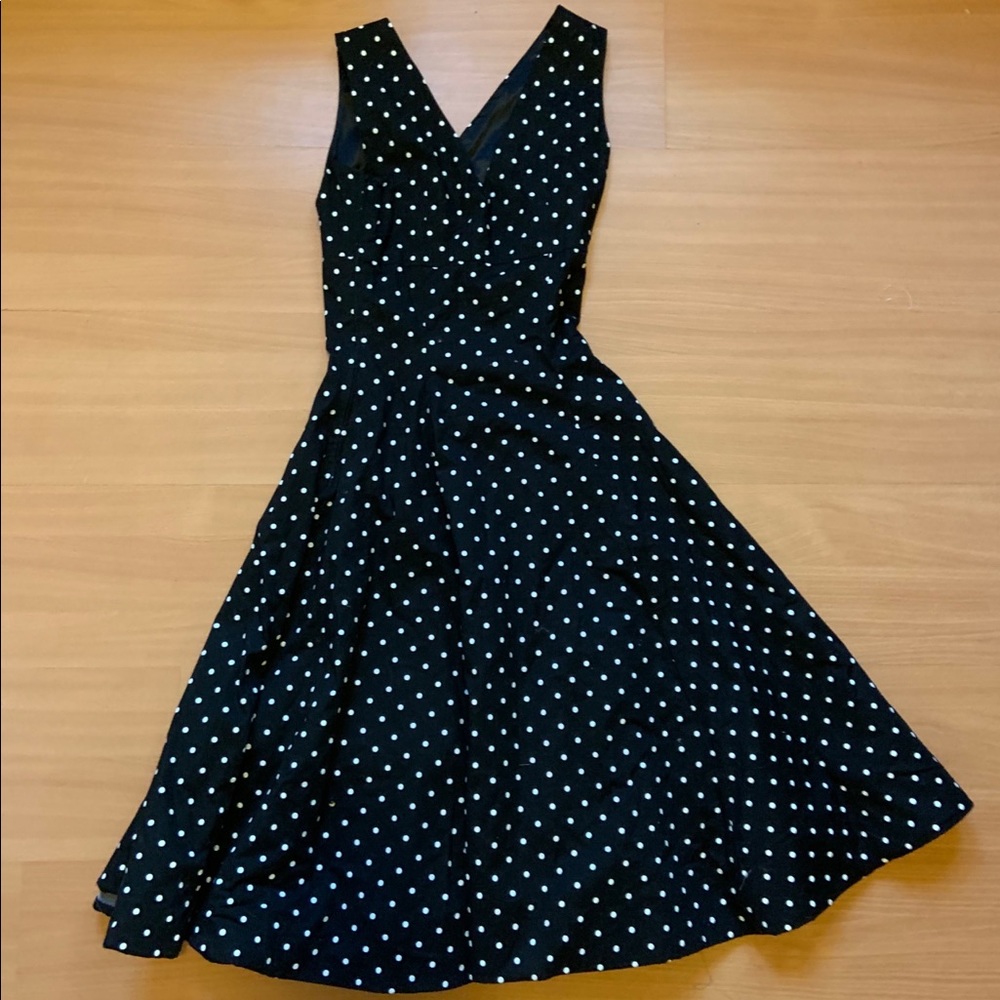 XS 50s Style Polka Dot Dress